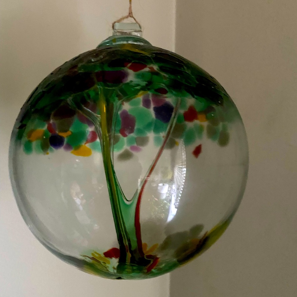 Blown glass ball “tree”